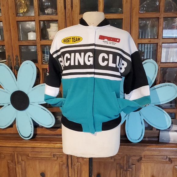 New Look Racing Club Jacket Blue and Black - Picture 4 of 9